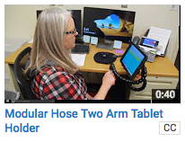 Modular Hose Two-Arm Tablet Holder