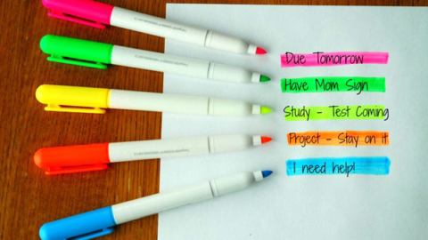 Highlighters for Organization