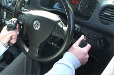 Hand controls in car
